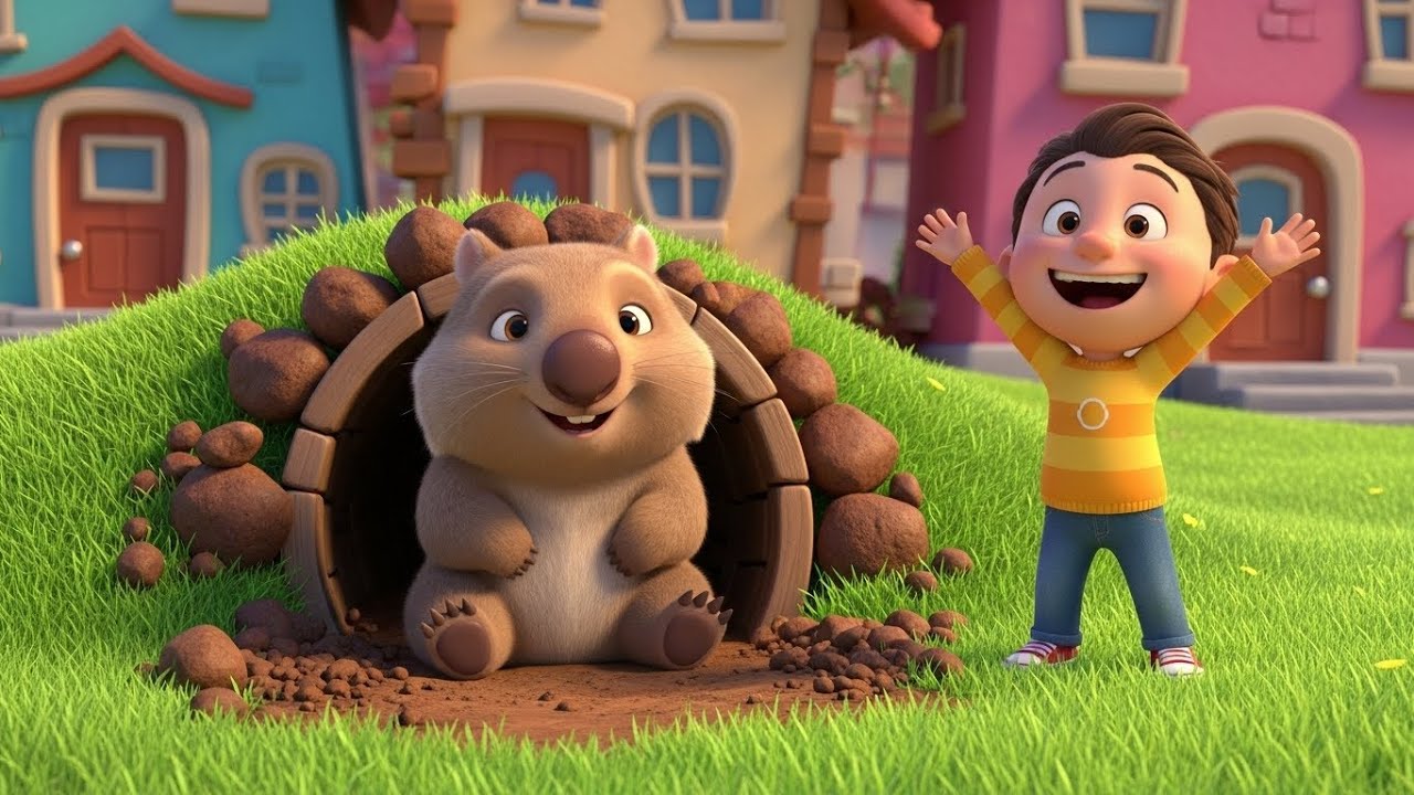 Little Baby Wombat Dug a Cozy Tunnel and Snuggled In 🐾🛖 | Fun Kids Song & Nursery Rhyme