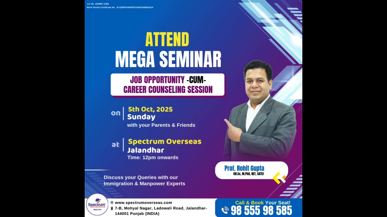 Grab the Vocational opportunity by attending the Mega Seminar