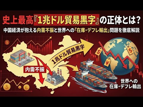 史上最高「1兆ドル貿易黒字」の正体とは？中国経済が抱える内需不振と世界への「在庫・デフレ輸出」問題を徹底解説