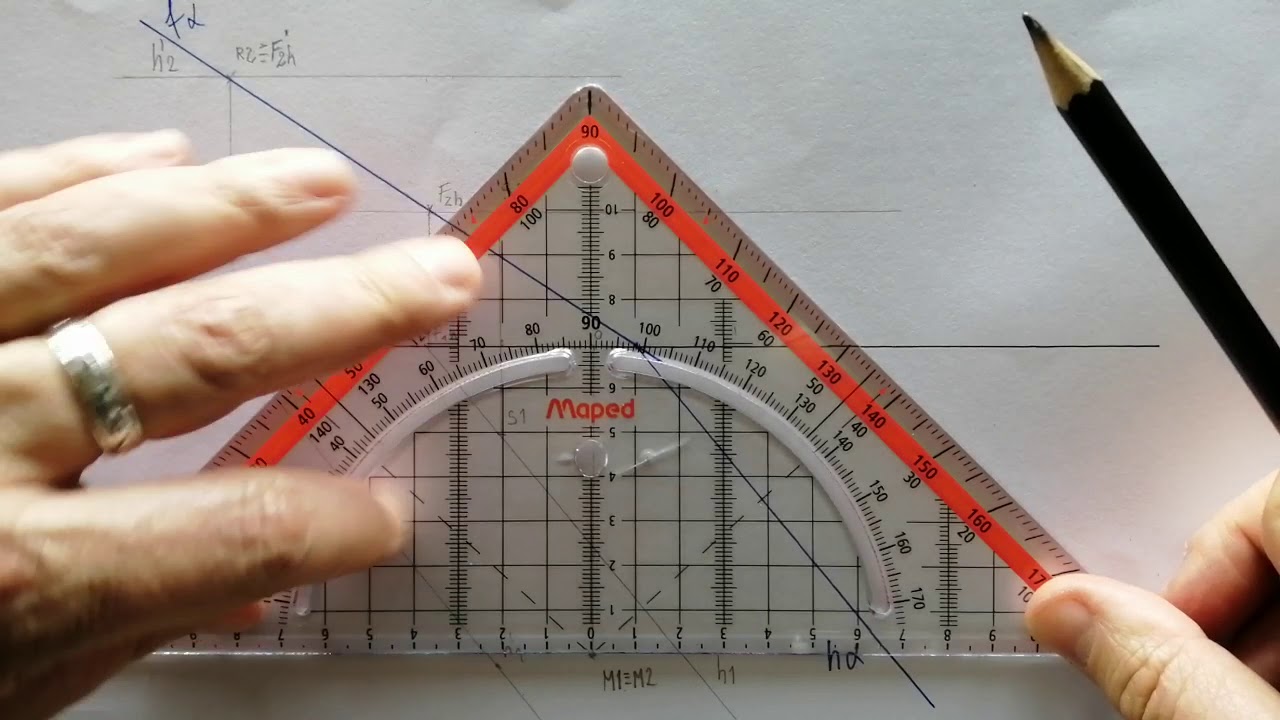 INTERSEÇÃO de RETA FRONTAL com Plano OBLÍQUO - correção de exercício de exame