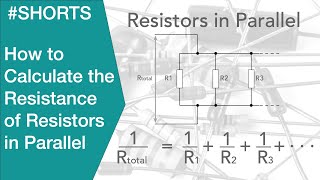 Resistors in Parallel: Formulas & Calculations #SHORTS
It is quite easy to know how to calculate the resistance of a number of resistors in parallel. As the current is shared between the resistors we find that the reciprocals of the resistance are added together. The formula is one upon Rtotal equals one upon R1 plus one upon R2 plus one upon R3 and so forth.
So if we have resistors of 100 ohms, 50 ohms and 20 ohms in parallel we see that one upon the total resistance is equal to 0.01 + 0.02 plus 0.05 = 0.08, so the resistance is 12.5 ohms
If we only have two resistors in parallel the formula simplifies to this. so if we have resistors of 100 ohms and fifty ohms in parallel, we substitute the values into the equation and discover that the overall resistance is 33.3 ohms.
Discover more information resistors in parallel: https://www.electronics-notes.com/articles/basic_concepts/resistance/resistors-in-series-parallel.php
Find out how to prove or derive the formula for resistors in parallel: https://www.electronics-notes.com/articles/basic_concepts/resistance/derivation-mathematical-proof-series-parallel-resistors-formulas.php
Discover more basic electronics: https://www.electronics-notes.com/articles/basic_concepts/
Check out our website homepage: https://www.electronics-notes.com
Check out our video channel: https://youtube.com/electronicsnotes Resistors in Parallel: Formulas & Calculations #SHORTS