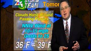 March 25 Evening Forecast - Clouds Slowly Departing