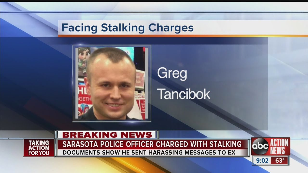 Sarasota officer charged with stalking officer YouTube