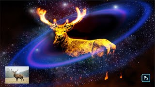Glowing Light Effect | Deer Glowing Effect in Photoshop
