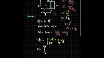 Expression for the mutual inductance between a long straight wire and a square loop as shown in Fig