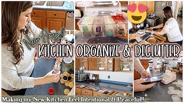 NEW HOUSE KITCHEN DECLUTTER & ORGANIZE 2025 :: Making my Kitchen Feel Peaceful & Intentional