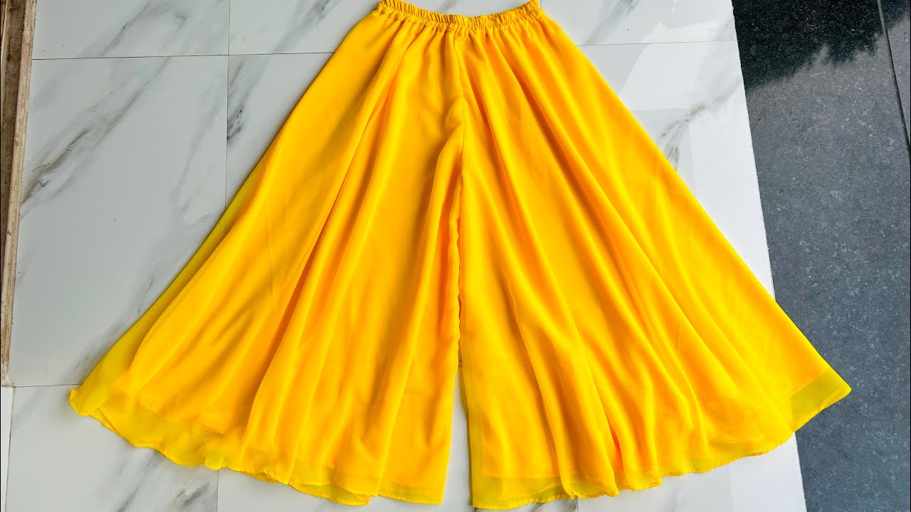 Beginners special Umbrella Plazo Cuttingand Stitching full tutorial