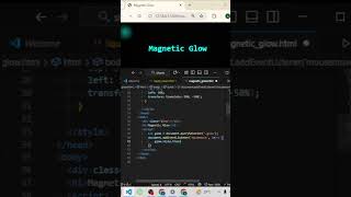 This Cursor Follows You Like Magic 😳 | Magnetic Cursor Glow Effect Using HTML, CSS & JavaScript