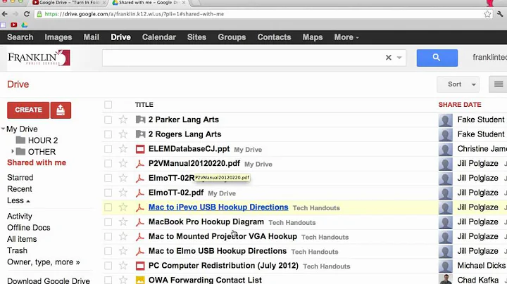 Google Drive - Teachers Managing Student Turn In Folders