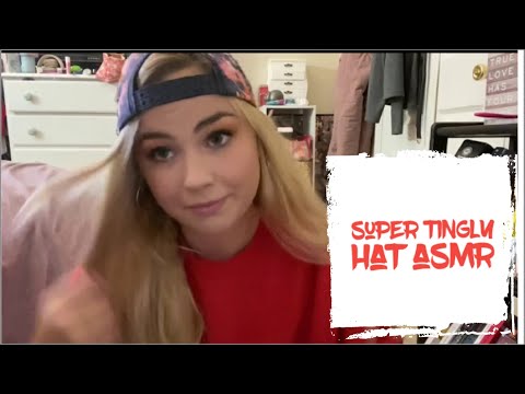 ASMR: Lofi TINGLY hat sounds- ball caps with fabric, plastic and metallic sounds (No talking)