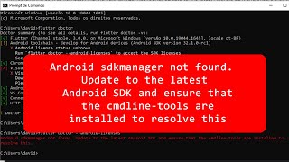 Flutter: Android sdkmanager not found - Como resolver direto ao ponto