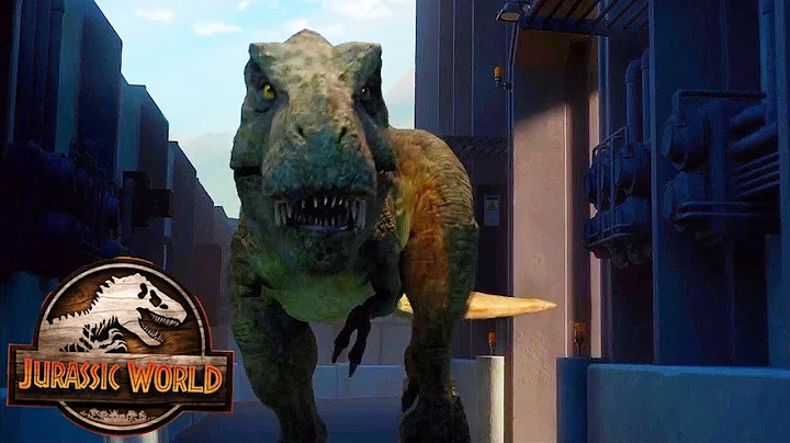 Rexy leaves her paddock| Jurassic World Camp Creta...