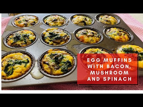 Come rendere KETO EGG muffin con pancetta, funghi E SPINACI