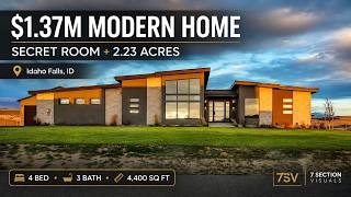$1.38M Idaho Falls Luxury Home Tour | Mountain Views, Hidden Room & 2.23 Acres