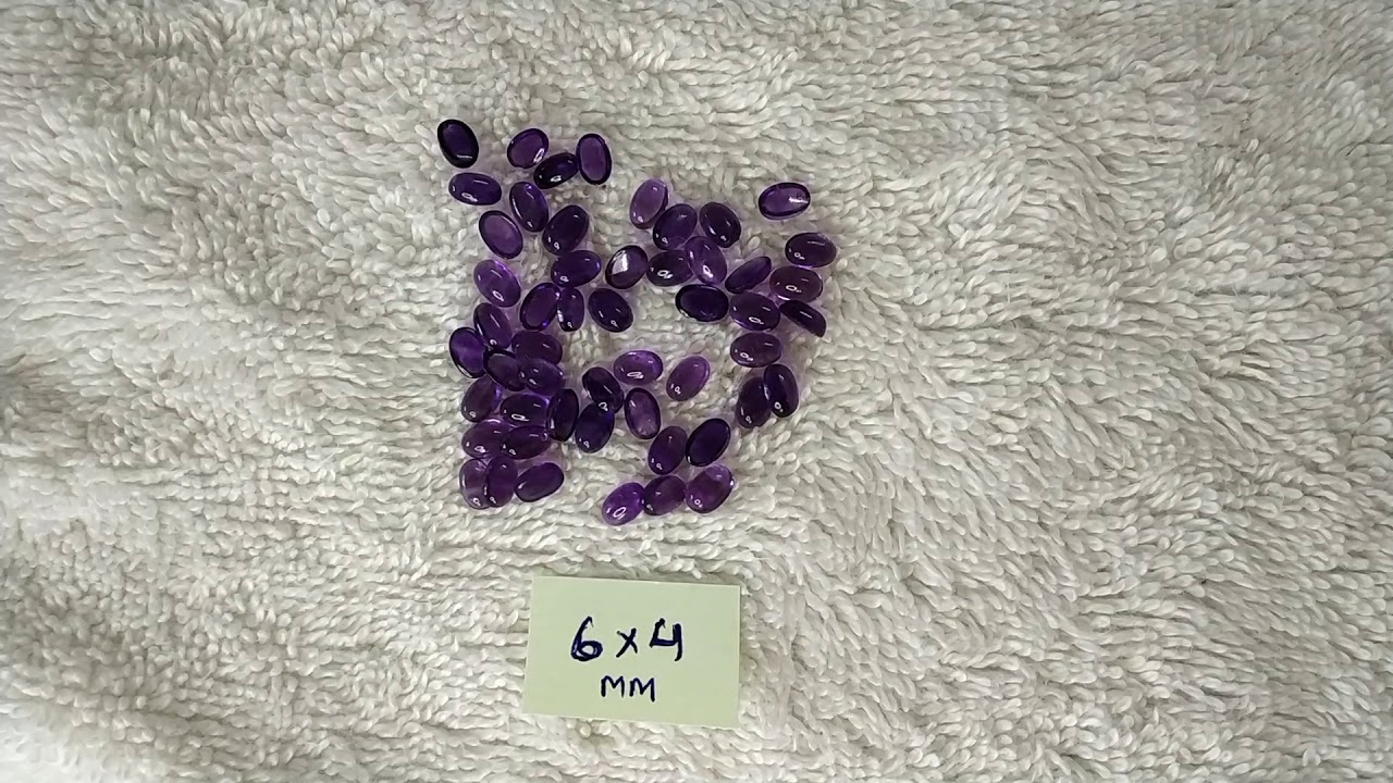 Amethyst cabochon Oval 6x4mm