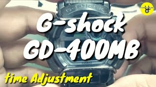 how to adjust time Casio G-Shock GD-400-MB