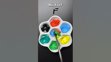 A to F | Guess the mixed color #colormixing #satisfying #art