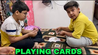 Kids Playing Cards Patte Pe Patta ♥️ ♣️|| Taash Khel Rahe Patte Pe Patta ♠️|| Cards ♦️|| #vlog screenshot 4