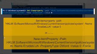 Disable Windows 10 UAC Using PowerShell Profile