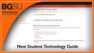 New Student Tech FAQ