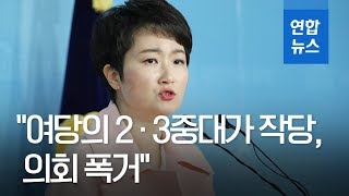 이언주, 바른미래당 탈당 선언…패스트트랙 추인 반발 / 연합뉴스 (Yonhapnews)