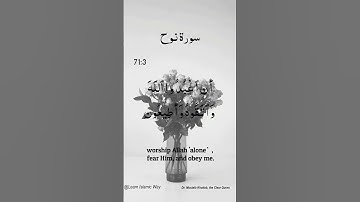 Surah Nuh Ayat No 71:3 |("Noah")|Arabic Text | سورة نوح | With English Translation @LearnIslamicWay
