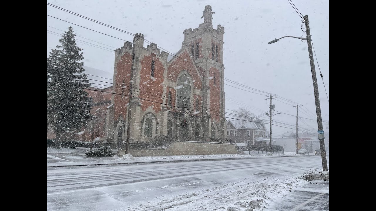 Зимний шторм Эллиотт в прямом эфире! Бингемтон, Нью-Йорк