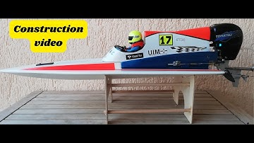 GT30 mono outboard rc boat: Construction video