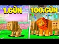 Minecraft 100 gn boyunca aslan olarak yaadim