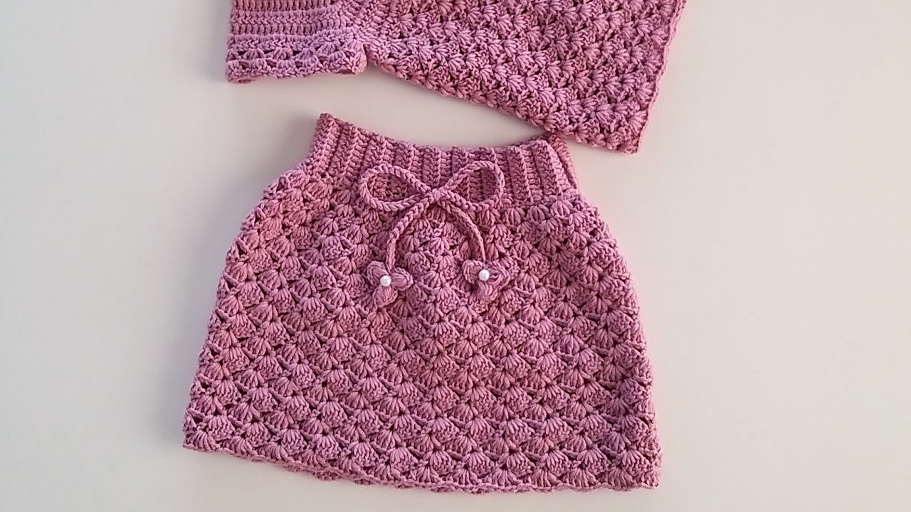 вязание крючком детской юбки и ее изготовление / 1-2 года