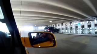 SJ4000 ( GOPRO CLONE )  DRIVING THRU DOWNTOWN AND UP THE PARKING DECK