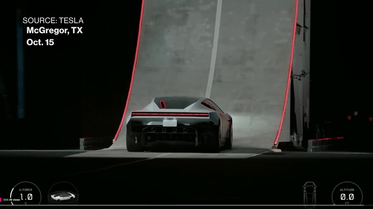 Tesla Showcases Long-Awaited Roadster With Aerial Tricks