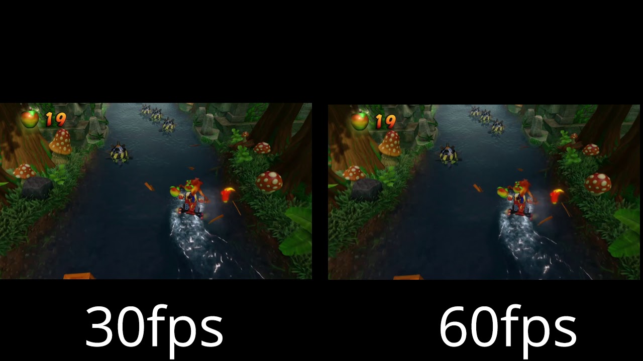 crash bandicoot 30fps vs 60fps