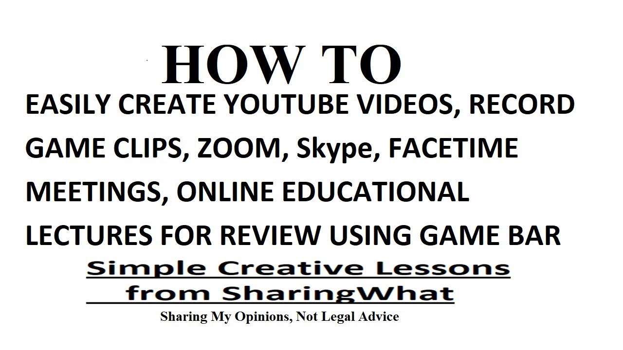 How To Create Youtube Videos Easily Using Game Bar Simple Tutorial ...