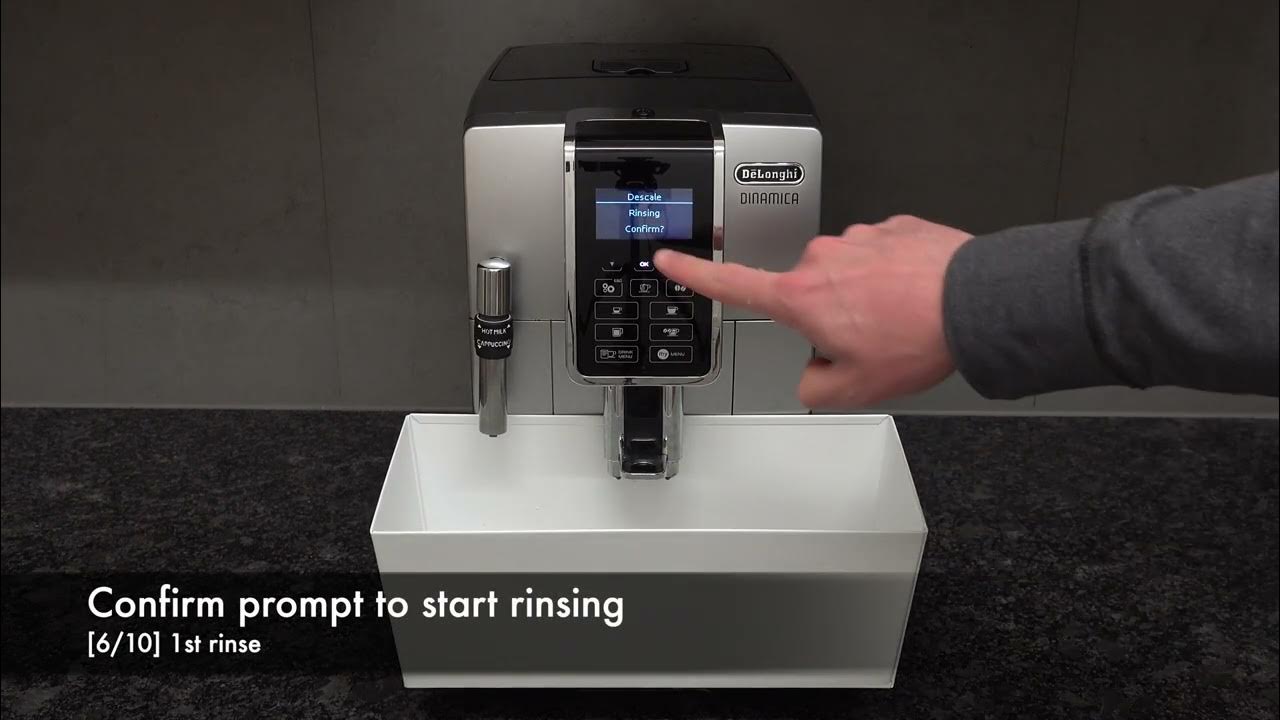 DeLonghi Dinamica Descaling Instructions ("ECAM350.35.SB", "ECAM350.75