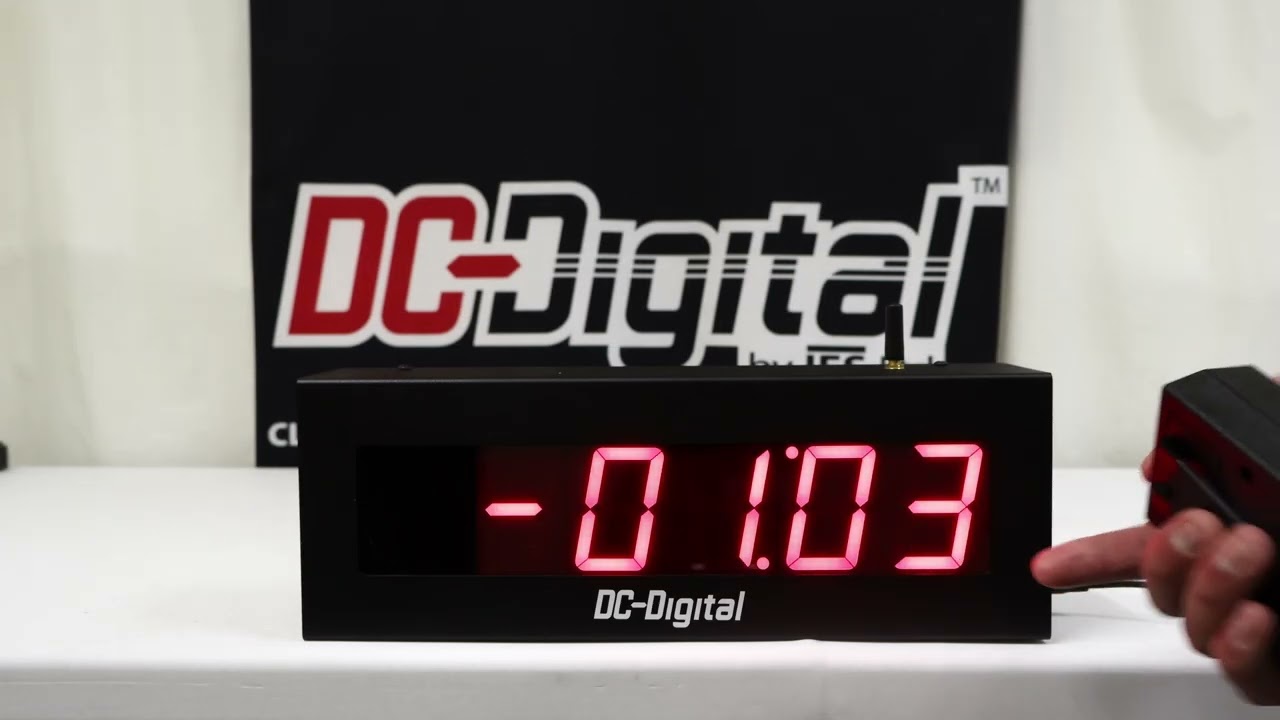 Medical Countdown Timer w/Overage Count Up Time Negative Sign RF-Wireless Remote - DC-255T-DN-NEG-W