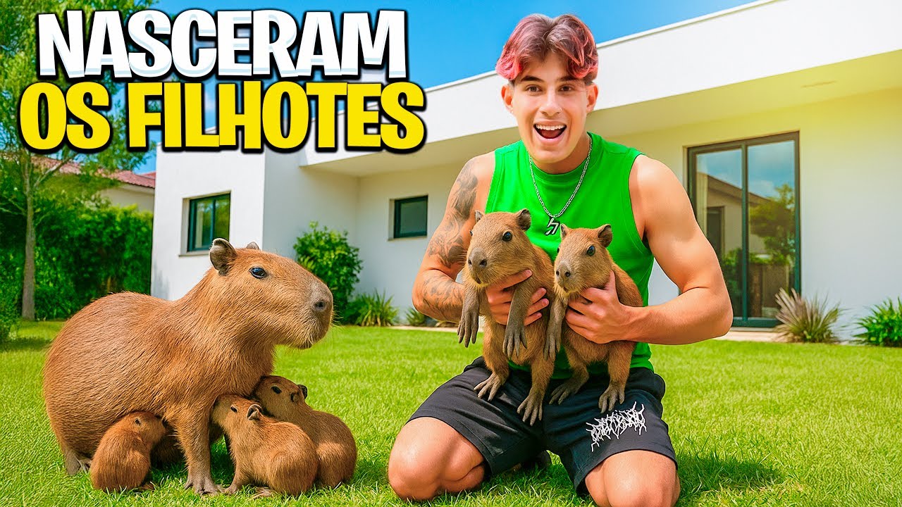 A MINHA CAPIVARA TEVE FILHOTES *adotei?