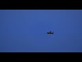 a fishing boat at sea in the evening - royalty free stock video
