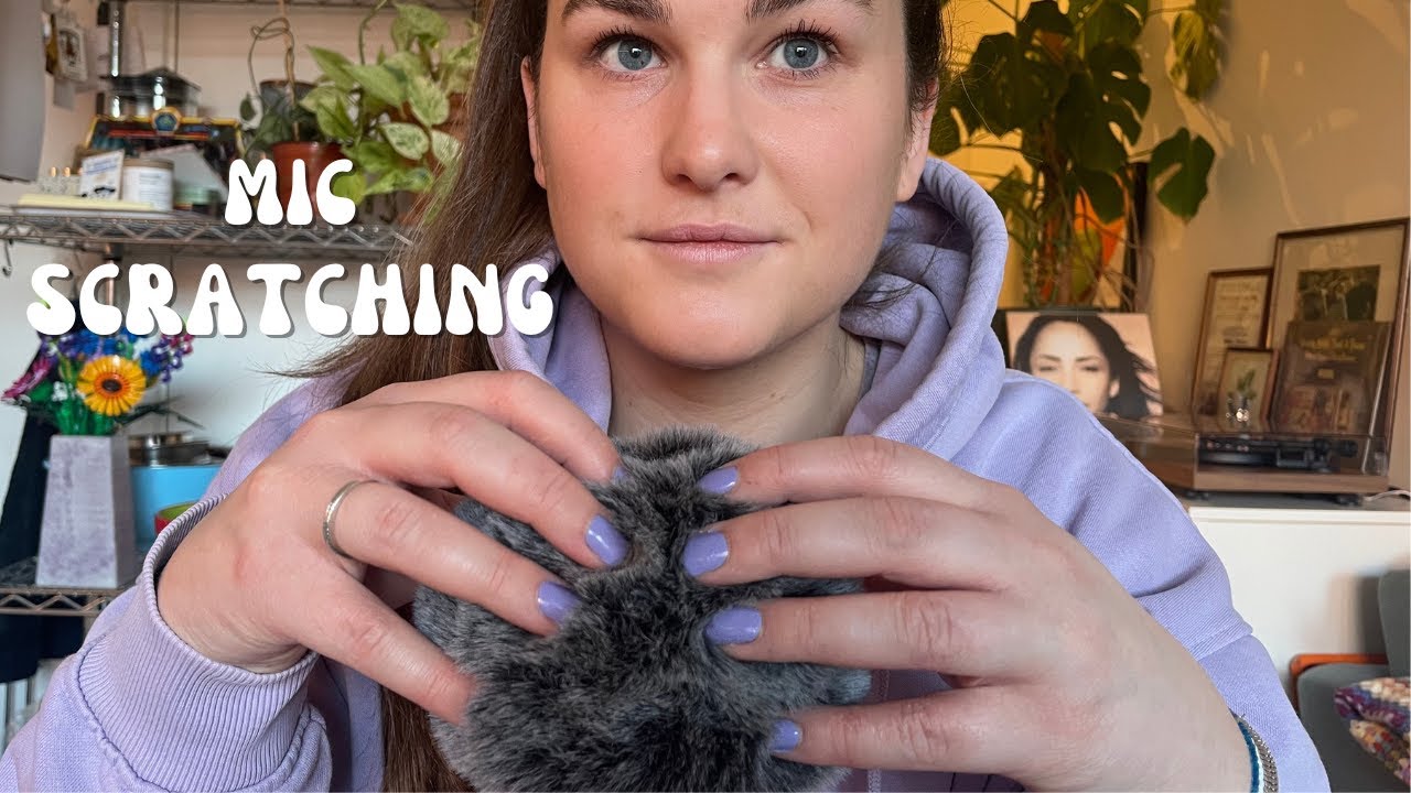 ASMR Mic Scratching on Fluffy, Foam and Bare Mic 💜 - YouTube