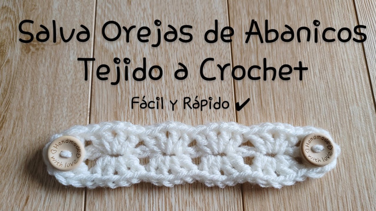 ⭐ Paso a Paso Salva Orejas de Abanicos Tejido a Crochet ⭐ Principiante