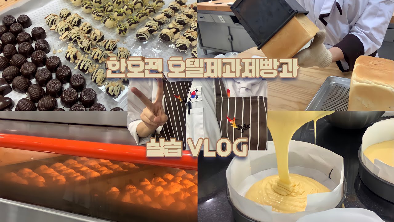 Vlog | 한호전 호텔제과제빵과 1학년의 일주일 실습 브이로그 👩🏻‍🍳 ( 초콜릿 🍫, 풀먼 식빵과 크림빵 🍞, 슈와 버터스펀지케이크 🥣 )