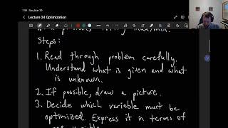 Business Calc Lecture 24 - Optimization