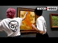 Why are climate activists throwing food at famous artworks?