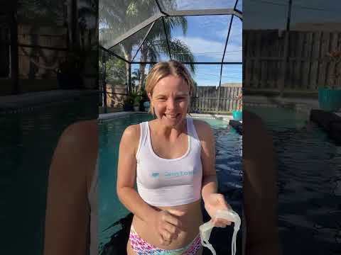 Jenna Citrus live in the swimming pool with her white OnlyFans crop top wet look transparent day 26