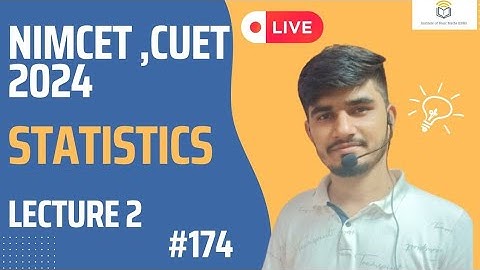 Nimcet 2024 | Cuet 2024 |Statistics  | lecture 2 |  Vijaypal Choudhary