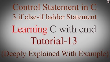learning c with cmd||if else-if ladder statement