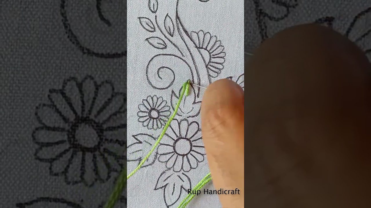 Fly Stitch Embroidery : hand embroidery tutorial 