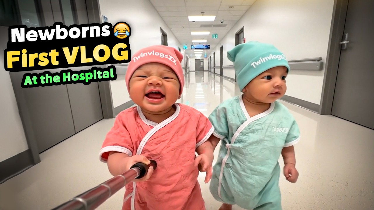 AI Twin Vlog | Vlog at the Hospital We Were Born In😂😂