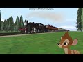Bambi sees Terry pulling a passenger train