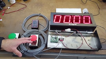 DC-40T-UP-TERM-ANDON (Count Up Timer with ANDON Light, Keypad Set, and Controls)